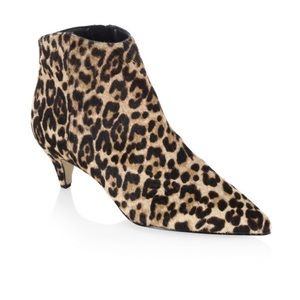 SAM EDELMAN
Kinzey Leopard-Print Calf-Hair Kitten Heel Booties Size 8